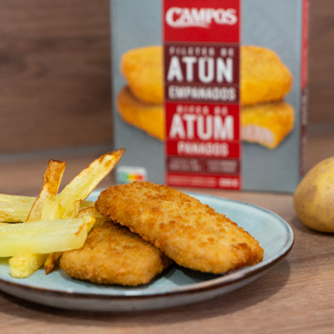 Imagen Atún empanado con patatas fritas en airfryer: receta rápida y deliciosa